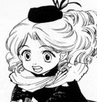 Nia carrying a bird (unseen here)