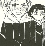 pg. 110; shape of the eyes seems a bit different here because he's anxious/angry