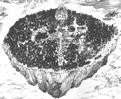 pg. 119; actually, much of Vheen is directly copied-and-pasted from pic to pic  -  the rocky bottom rim, the trees on the bottom rim, the ruins...