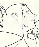 line art of tankoubon illustration from doujinshi