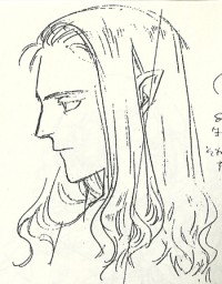 from doujinshi; an seemingly early, somewhat off-model sketch, so probably shouldn't pay it much mind